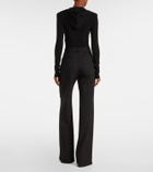 Mugler Hooded jersey bodysuit