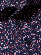 G/FORE - Floral-Print Tech-Jersey Golf Polo Shirt - Blue