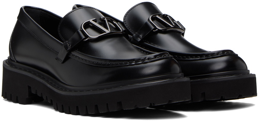 Vlogo Signature Black Calfskin Loafer
