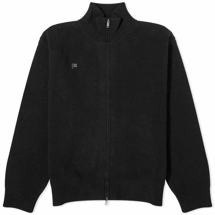 Photo: Pangaia Men's Recycled Cashmere Compact Zipped Sweater in Black