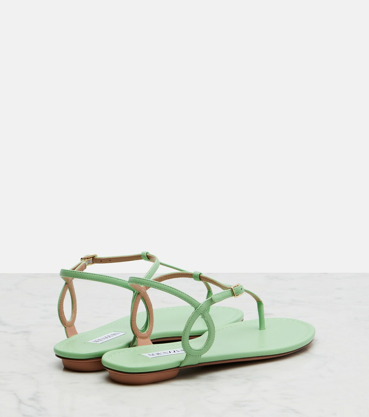 Aquazzura Almost Bare leather thong sandals