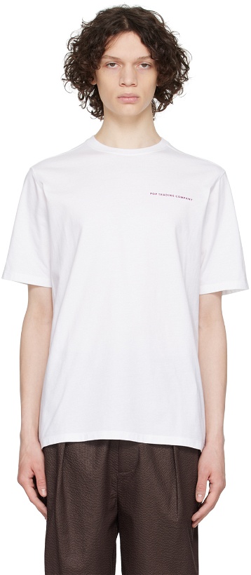 Photo: Pop Trading Company White Crewneck T-Shirt