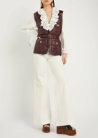 Chloe Leather Gilet Brown