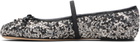 Marc Jacobs Silver & Black 'The Sequin Sabrina' Ballerina Flats