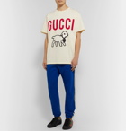 Gucci - Printed Cotton-Jersey T-Shirt - Neutrals