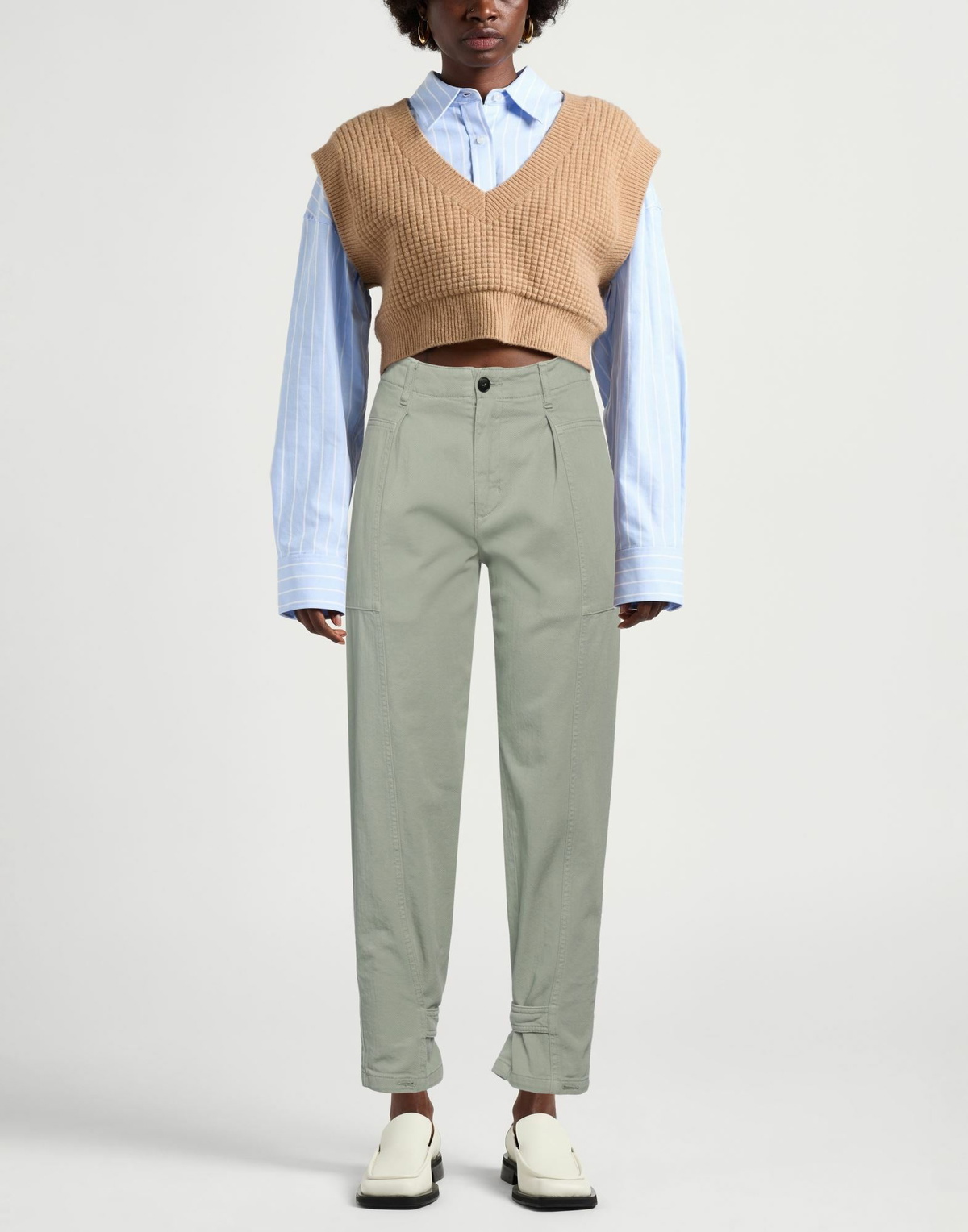 Fortela Womens Jeans in Sage green