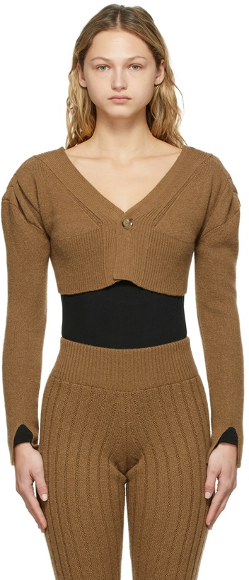 Photo: determ; Brown Bolero Cardigan