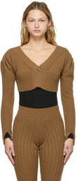 determ; Brown Bolero Cardigan