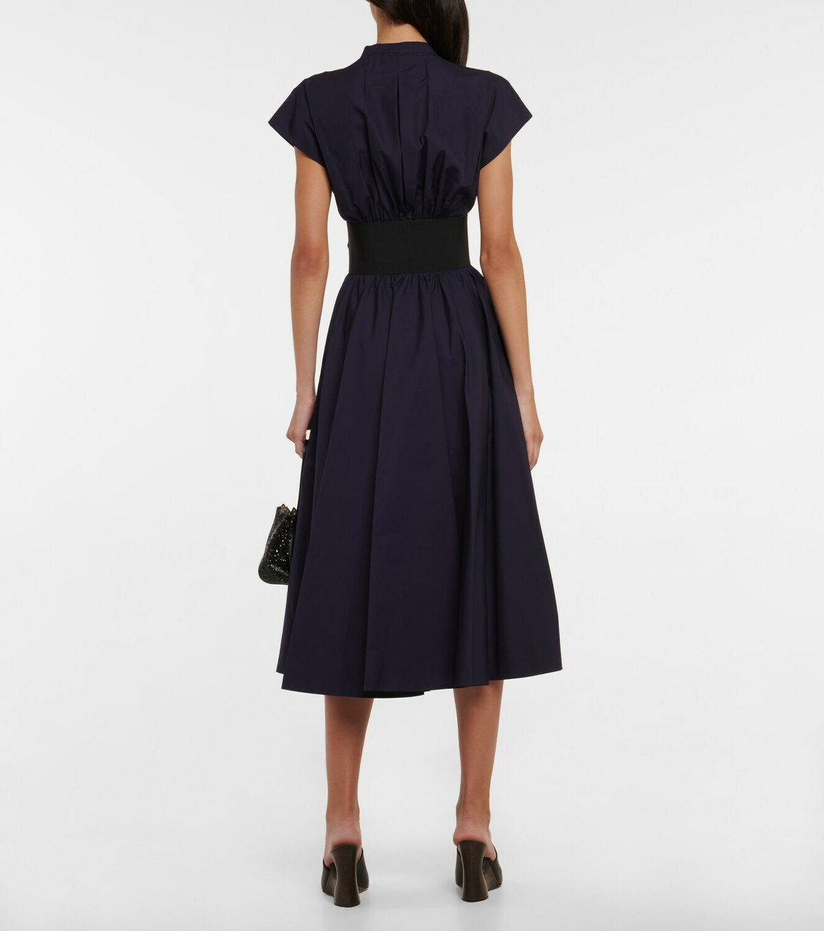 ALAÏA Women's Panelled Cotton Dress Black