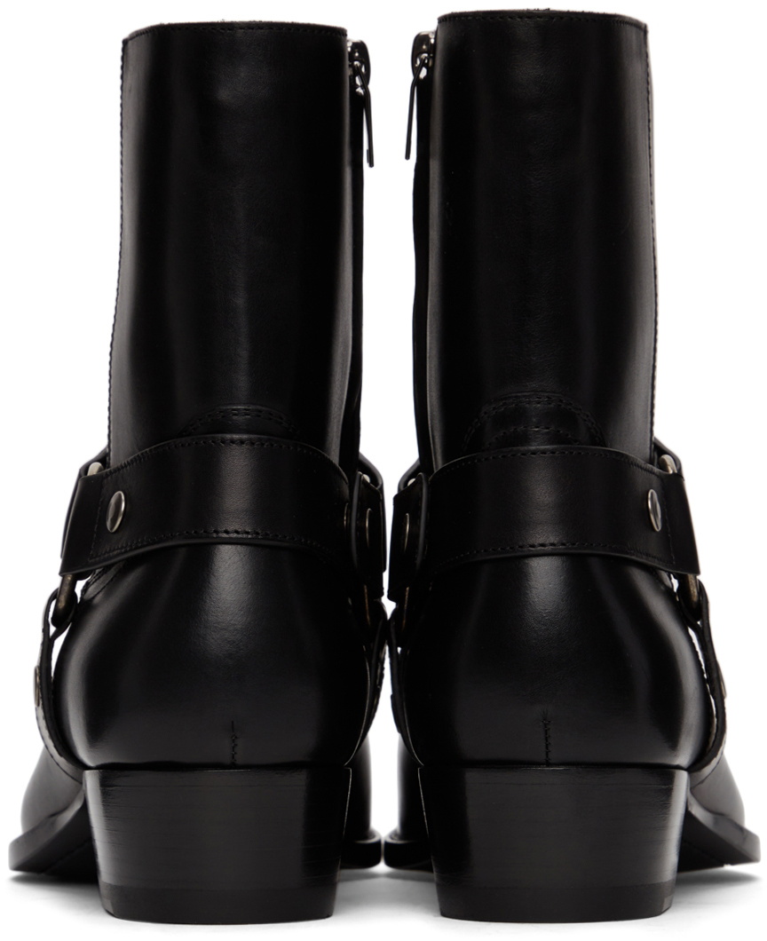 Saint laurent black wyatt harness clearance boots