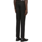 Burberry Black Wool Belted Trousers