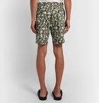 Fendi - Logo-Print Cotton-Blend Twill Shorts - Green