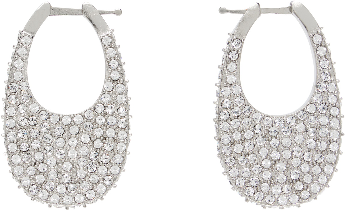 Coperni Crystal-Embellished Medium Swipe Earrings