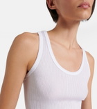The Row Cendrea ribbed-knit cotton tank top