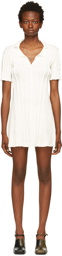 Helenamanzano SSENSE Exclusive White 3D Stripe Polo Short Dress