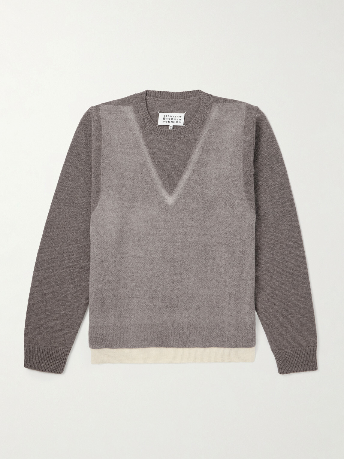 Maison Margiela - Fused Brushed Virgin Wool Sweater - Neutrals