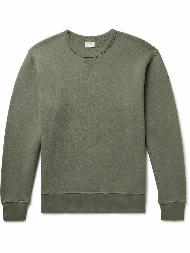 Photo: Hartford - Garment-Dyed Cotton-Jersey Sweatshirt - Green