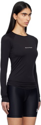 District Vision Black Aloe Long Sleeve Fitted Sport T-shirt