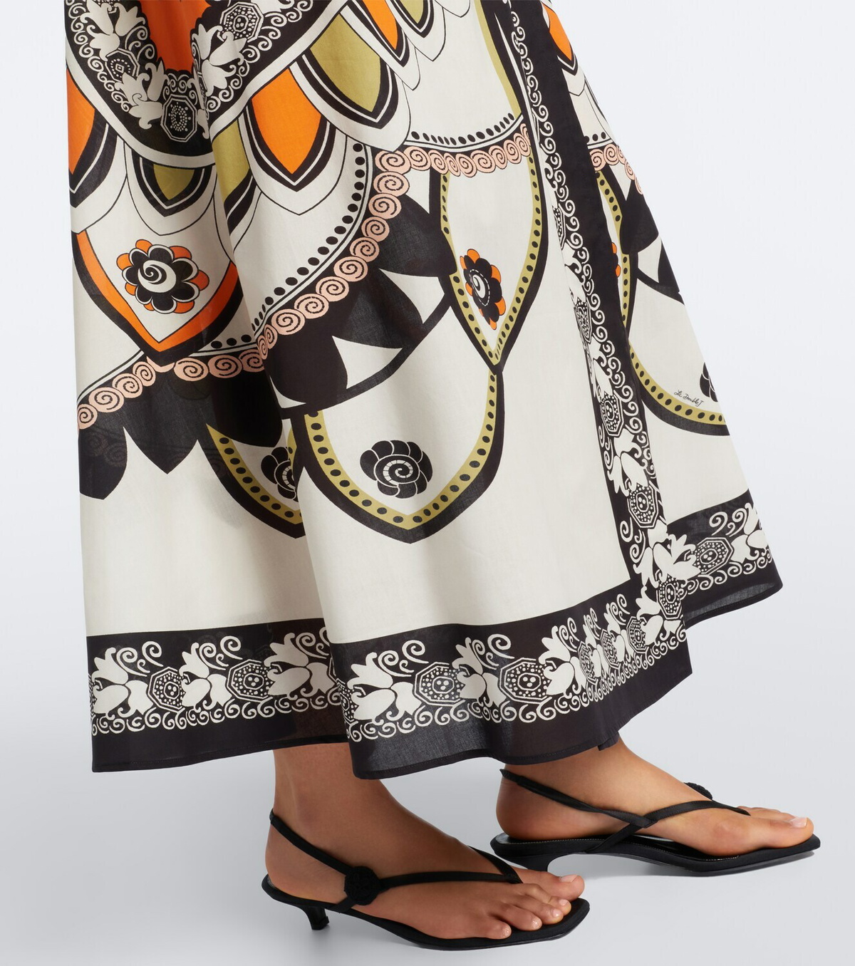 La DoubleJ Sarong printed cotton muslin wrap skirt
