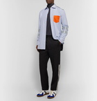 Junya Watanabe - Panelled Cotton-Poplin and Ripstop Shirt - Men - Blue