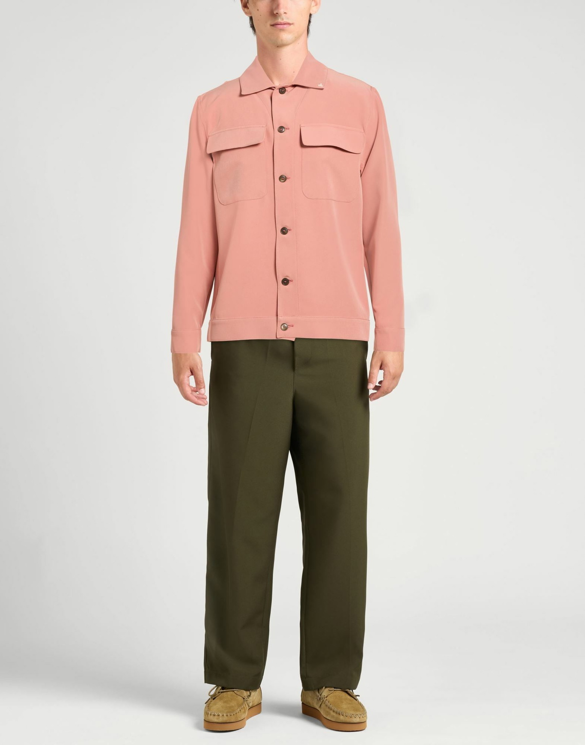 Berna Mens Shirt in Salmon pink