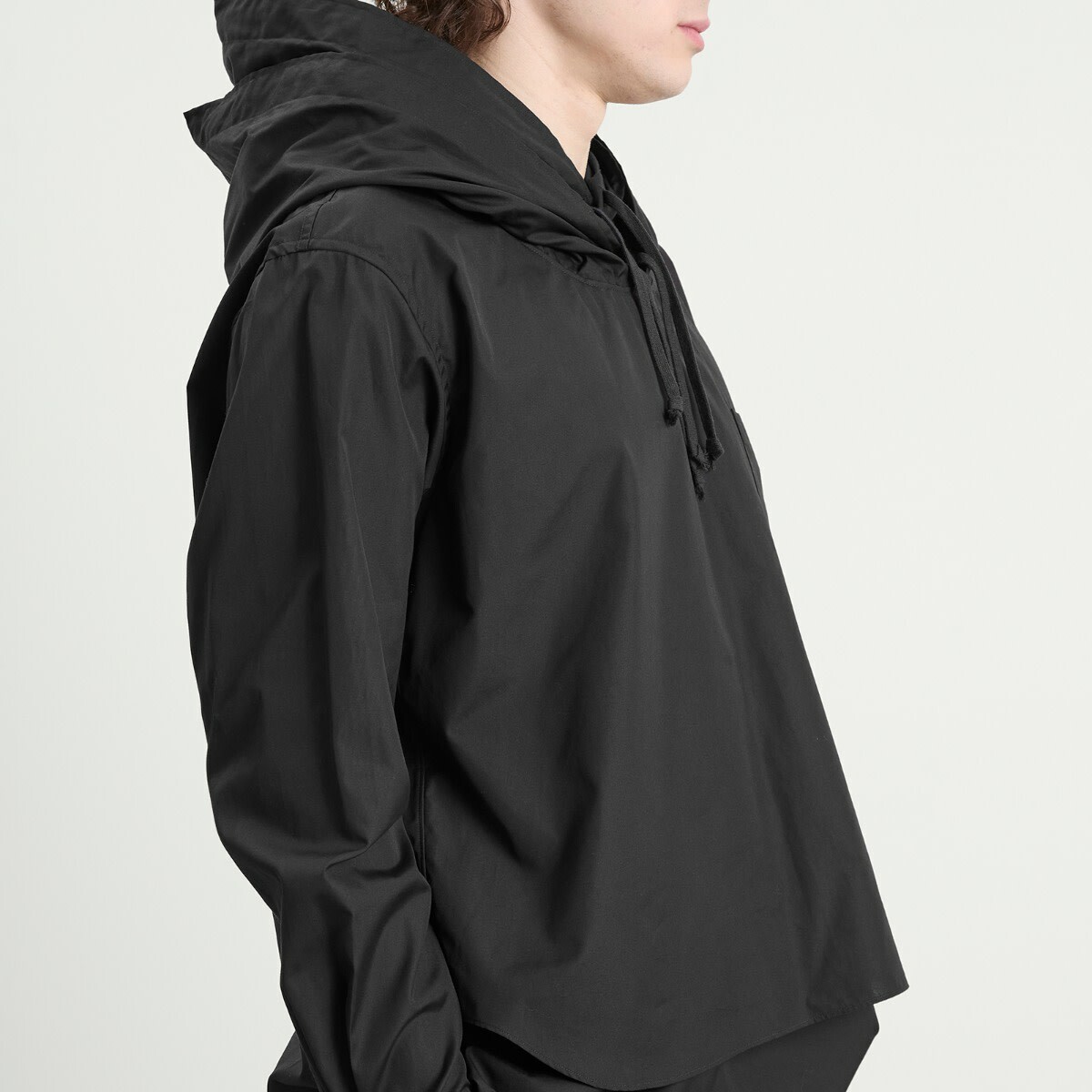 Comme des Garçons Homme Plus Men's Slouch Hooded Long Sleeve in Black
