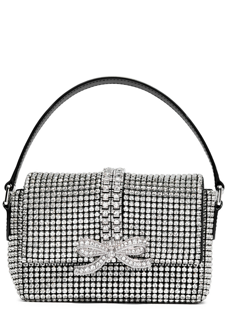 Self-portrait Micro Crystal-embellished top Handle bag - Silver - One Size