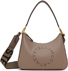 Stella McCartney Taupe Logo Small Shoulder Bag