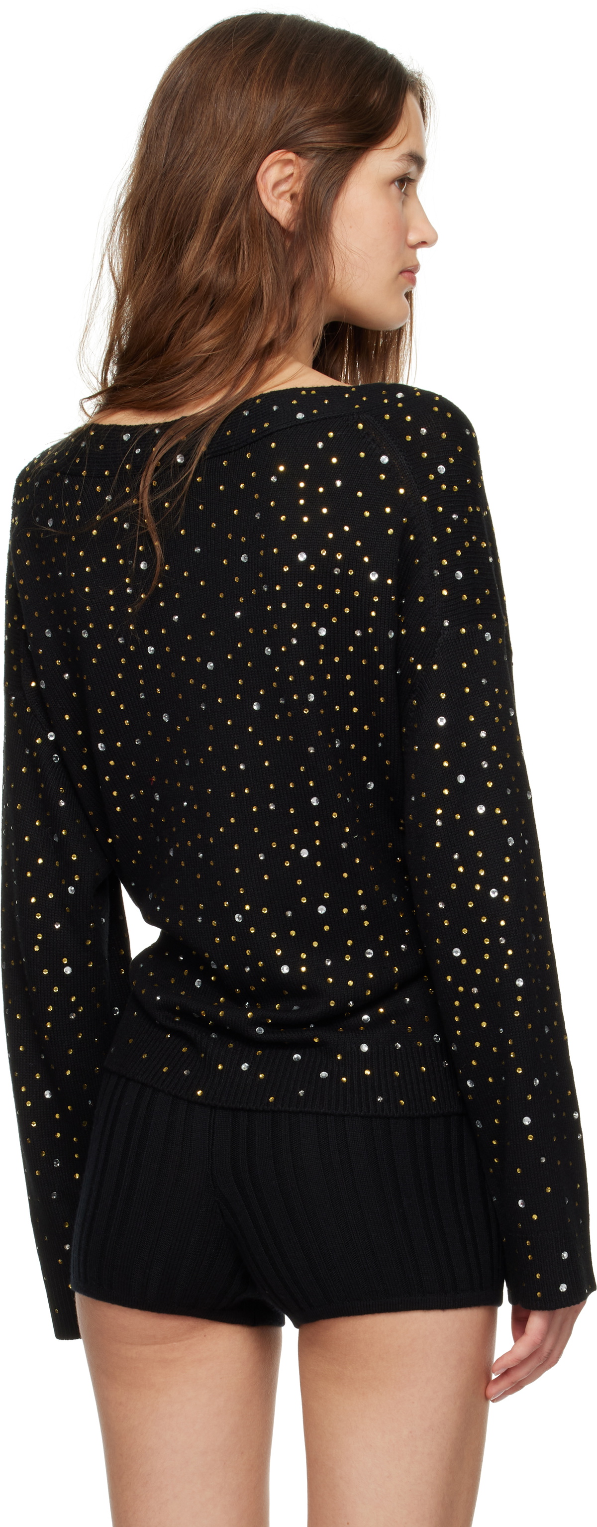 Bode Black Embellished Oak Wrap Cardigan