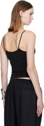 WILLY CHAVARRIA Black Printed Text Tank Top