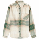 Portuguese Flannel Men's Sqoia Check Shirt in Beige/Green