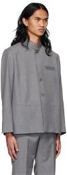 Commission SSENSE Exclusive Grey Polyester Blazer