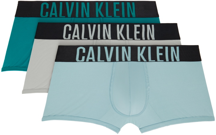 Photo: Calvin Klein Underwear Three-Pack Multicolor Intense Power Micro Boxer Briefs