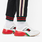 Gucci Men's Rhyton Sneakers in Grey/White