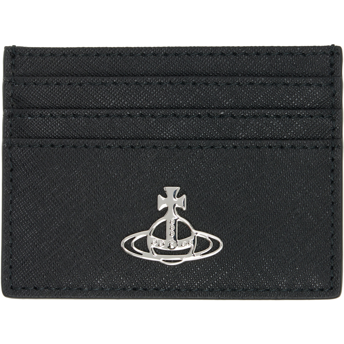 Vivienne Westwood Black Orb Flat Card Holder