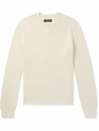 Rag & Bone - Dexter Honeycomb-Knit Organic Cotton Henley T-Shirt - Neutrals