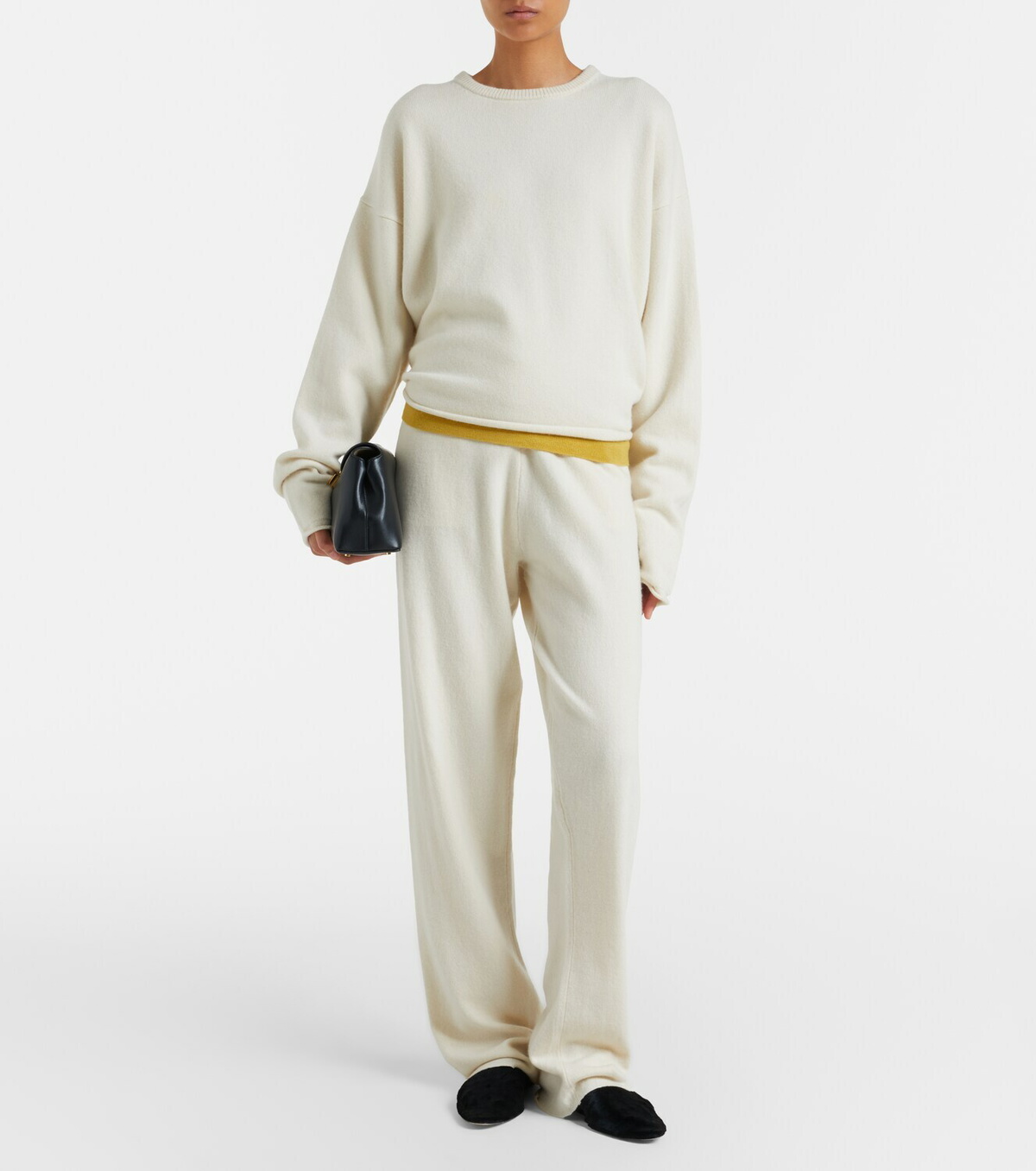 Extreme Cashmere N°320 Rush cashmere-blend straight pants