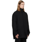 Rick Owens Black Tower Collared Mac Coat