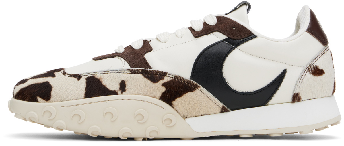 Marine Serre Brown & Off-White Metal Free Leather Ms Rise Sneakers