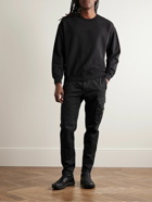 Stone Island - Tapered Logo-Appliquéd Cotton-Blend Cargo Trousers - Black