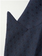 Barena - Double-Breasted Jacquard Suit Jacket - Blue