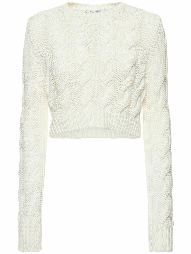 Photo: MAX MARA Sfinge Cable Knit Crop Top