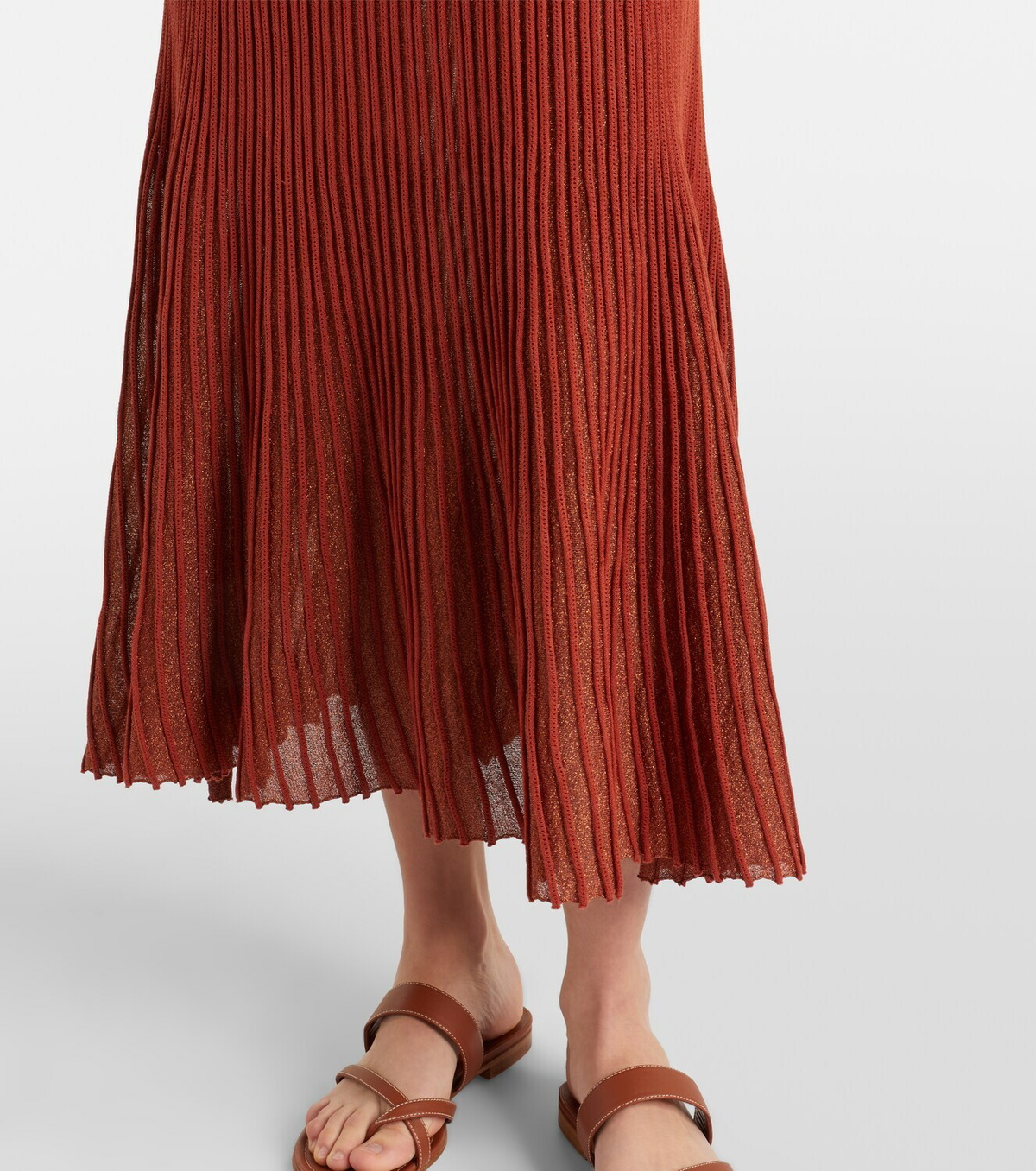 Ulla Johnson Noelle knitted lamé midi dress
