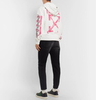 Off-White - Logo-Print Loopback Cotton-Jersey Hoodie - Men - White