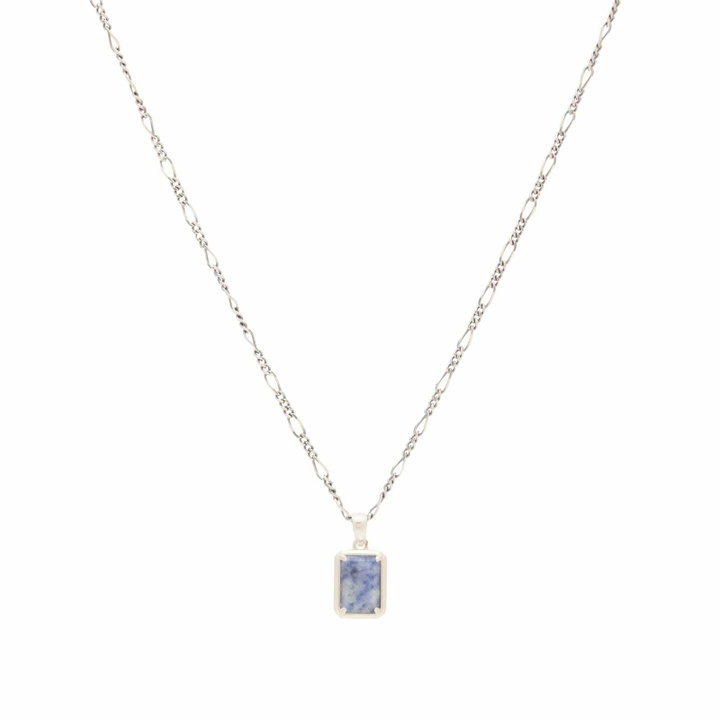 Photo: Serge DeNimes Men's Blue Jasper Necklace in Silver 
