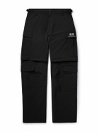 Balenciaga - Wide-Leg Logo-Embroidered Ripstop Cargo Trousers - Black