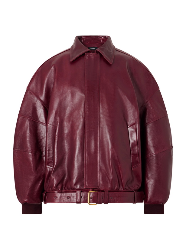 Photo: Willy Chavarria - OS Hustler´s Oversized Leather Jacket - Burgundy