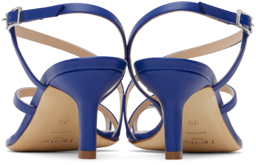 Elleme Blue Twist Strap Heeled Sandals