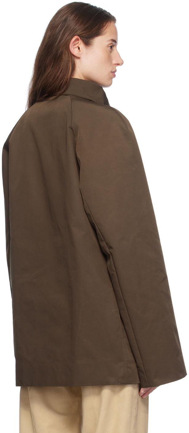 GIA STUDIOS Brown High Neck Coat