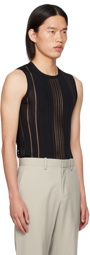 Helmut Lang Black Cutout Tank Top